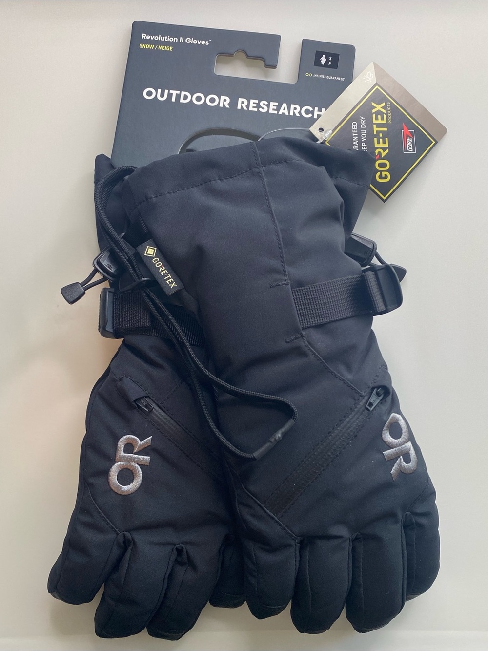 Outdoor Research Revolution II GORE-TEX Women's Ski Gloves Black Small NEW